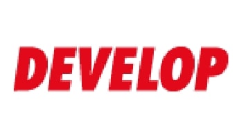 Rote Schriftzeichen - Logo von Develop